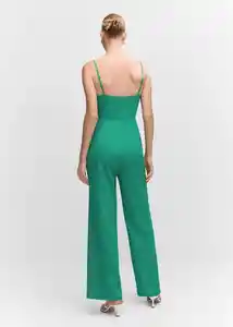 Enterizo Mono Simona Verde Talla XS Mujer Mango