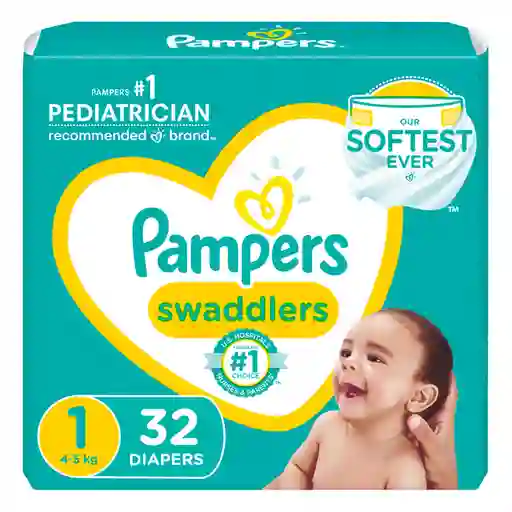 Pampers Swaddlers Pañales Talla 1