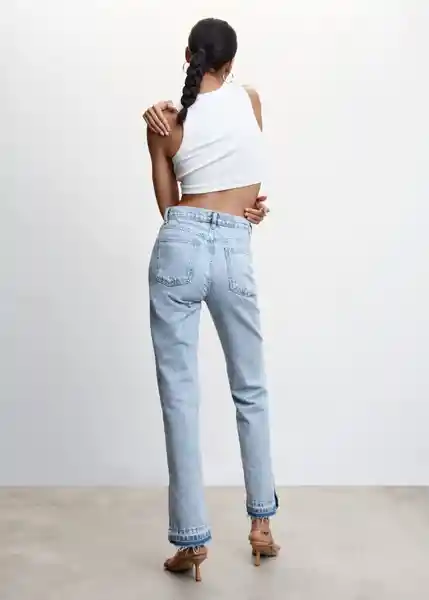 Pantalón Jean Susan Tejano Claro Talla 32 Mujer Mango