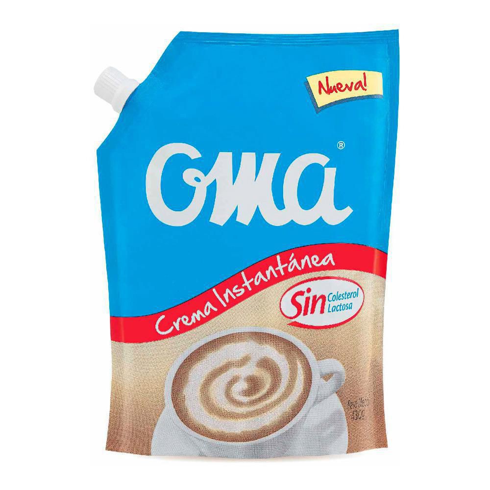 Oma Crema Instantánea para Café Libre de Colesterol y Lactosa 430 g