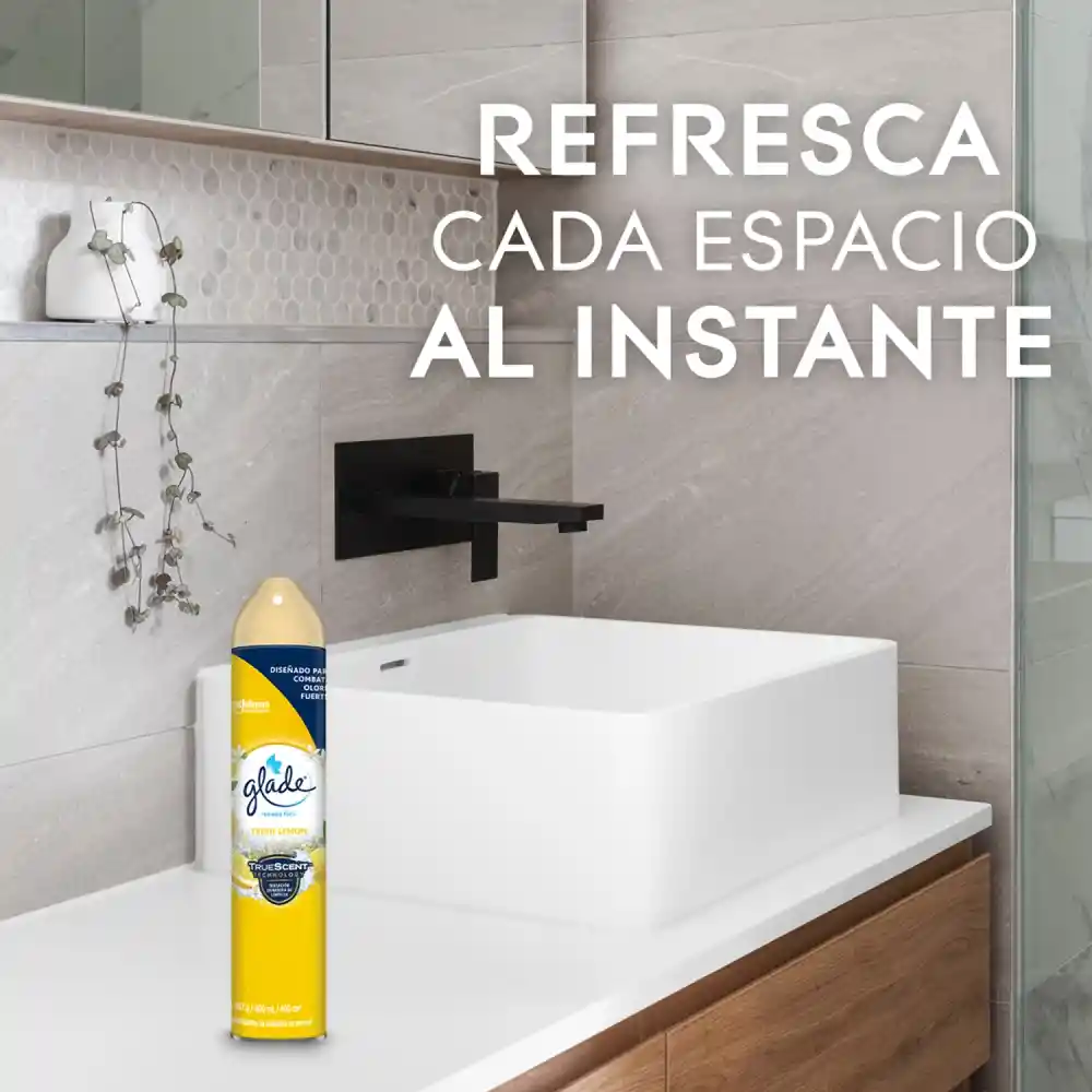 Glade Ambientador Aerosol Fresh Lemon , 400ml