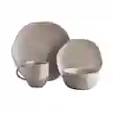 Vajilla Concreto 4 Puestos 16 Piezas Corona Vl1810040116