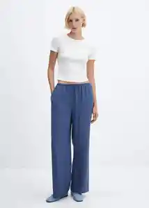 Pantalón Lisa-w Navy Talla XS Mujer Mango