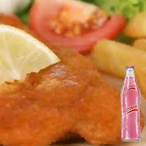 Combo chuleta de cerdo + gaseosa manzana