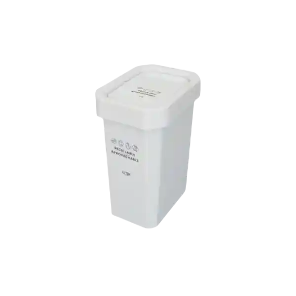 Estra Papelera Vaiven Blanca-Reciclable Aprovechable 10 L