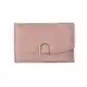 Cartera Para Mujer Con Hebilla Dorada Rosa Serie Miniso