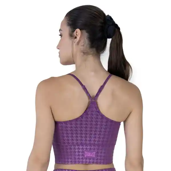 Top Deportiva Houndstooth Tone/Tone Purpura Talla S Everlast