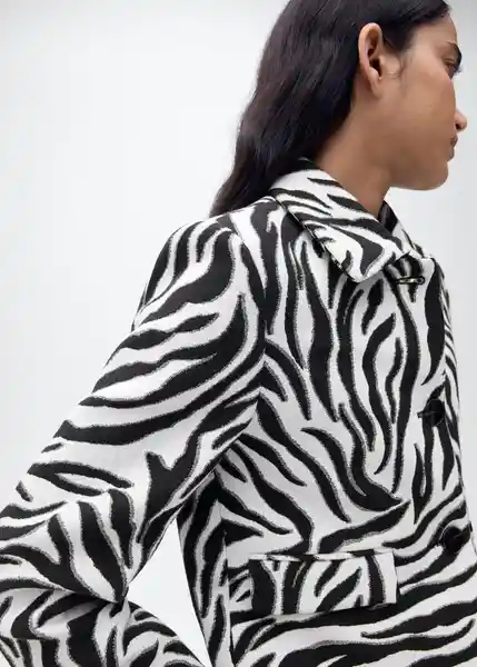 Chaqueta Mati Negro Talla M Mujer Mango