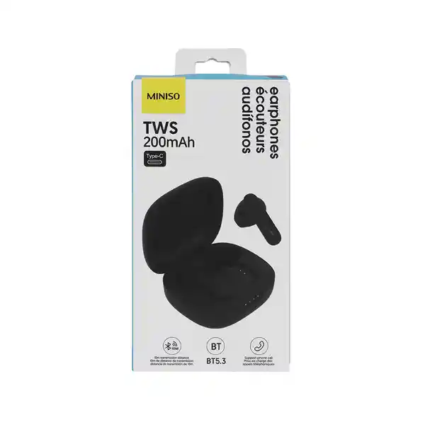 Audífonos Tws Half In-Ear Modelo M2 Serie Negro Miniso