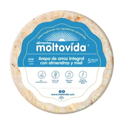 Moltovida Arepa de Arroz Integral Con Almendras y Miel