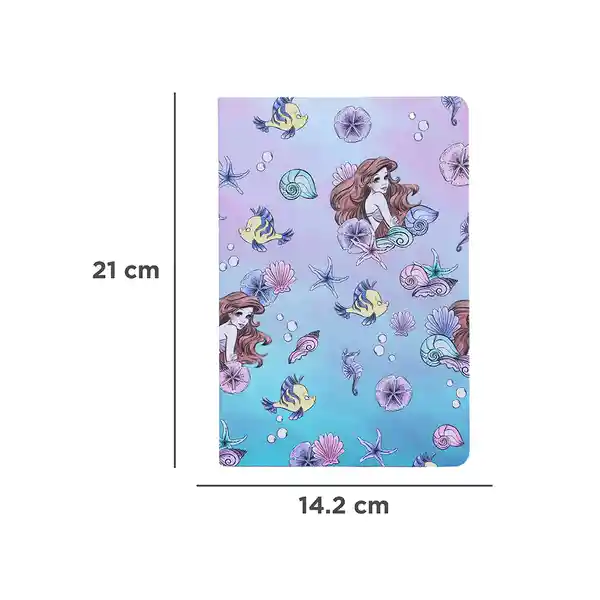 Libreta de Concha Disney la Sirenita A5 40 Hojas Miniso