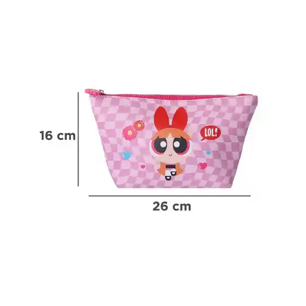 Cosmetiquera Trapecio Serie Chicas Súper Poderosas Rosa Miniso