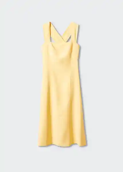 Vestido Boscol-H Amarillo Pastel Talla L Mujer Mango