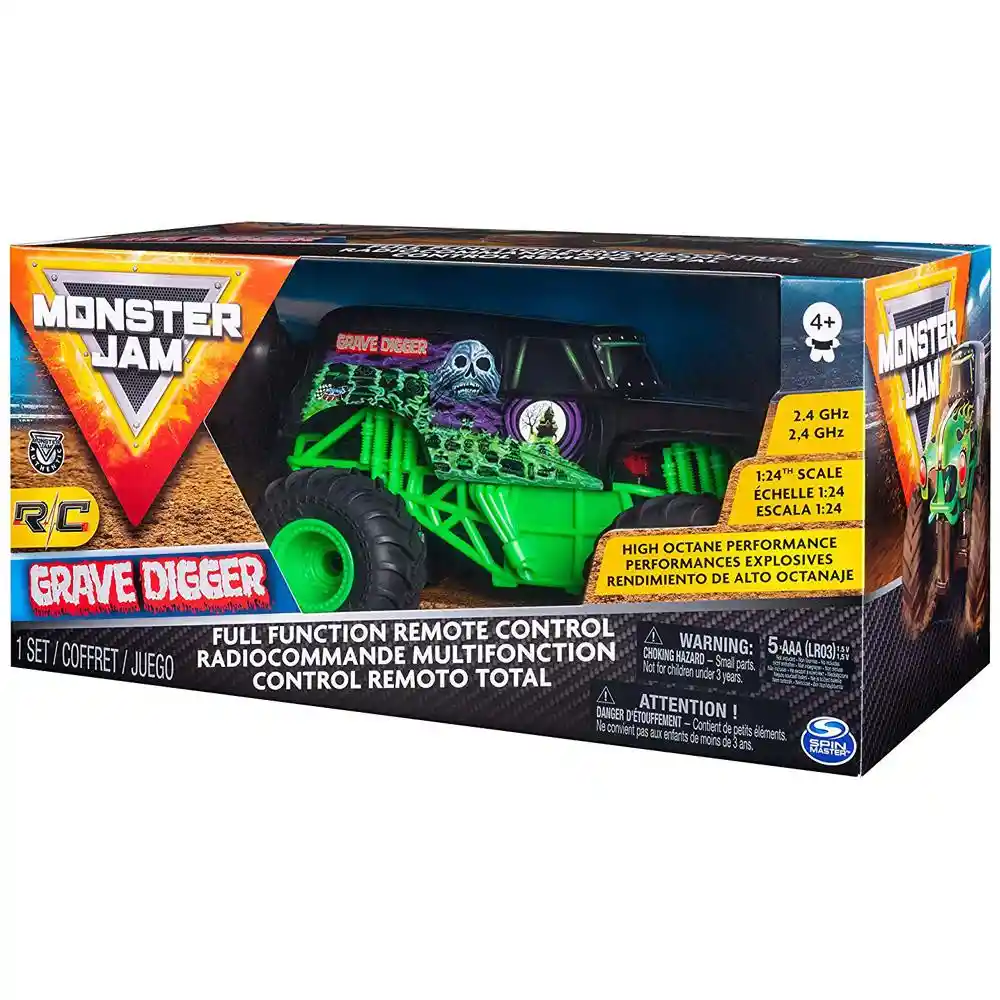 Monsters Jam Juego Monster Rc 1 24 Grave Digger