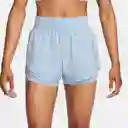 Nike Short One Df Mr 3in 2n1 Para Mujer Azul Talla L