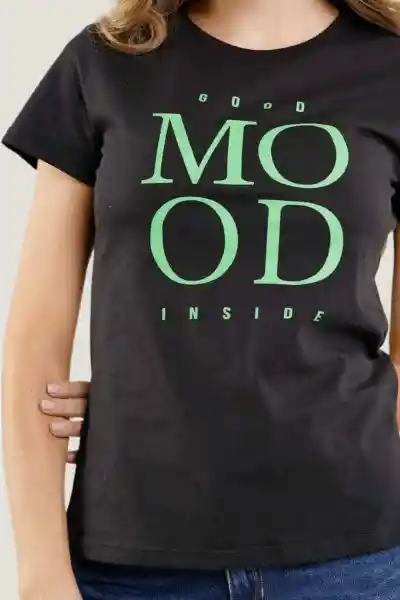 Camiseta Mood Color Negro Talla S Ragged