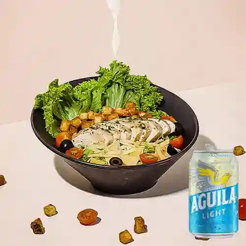 Combo Ensalada César + Cerveza Aguila Light Lta 330ml