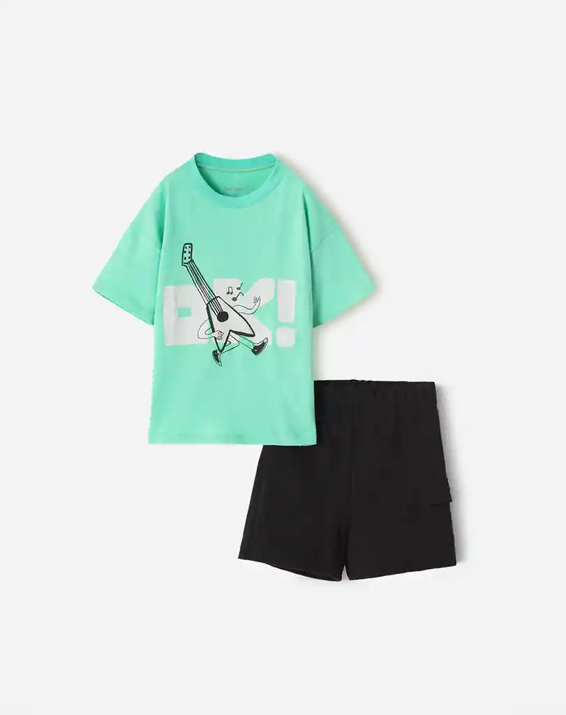 Conjunto Manga Corta y Pantalón Corto Bebito Kuwoc Baby Fresh