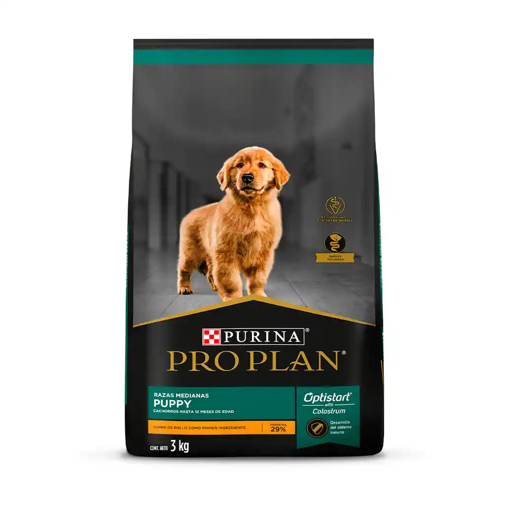 Comida para Perros cachorros razas medianas Purina Pro Plan x 3 kg