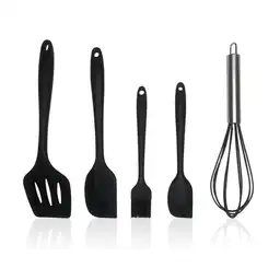 Global Offer Comercial Set Utensilios Silicona Negro 3536