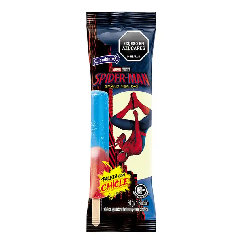 Helado Paleta Chicle Spider-man Brand New Day