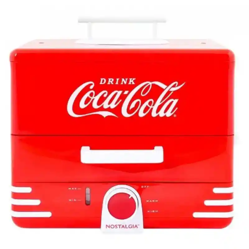 Nostalgia Electrics Máquina de Hot Dog Diseño Coca-Cola 2 Bandejas
