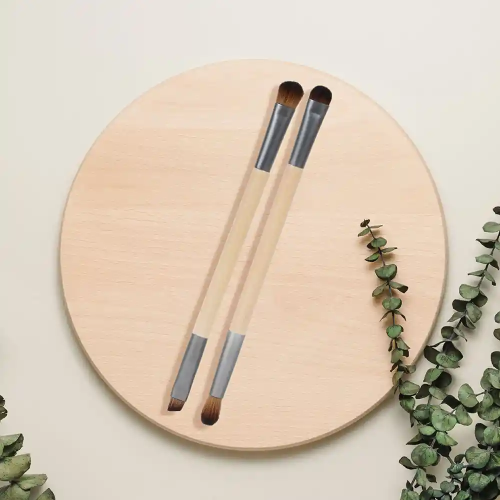 Brocha de Maquillaje en Bambú de Doble Cara Eco Miniso