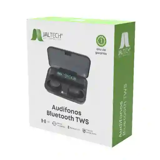 Audífonos Pantalla Jaltech F9 Bluetooth Tws Negro