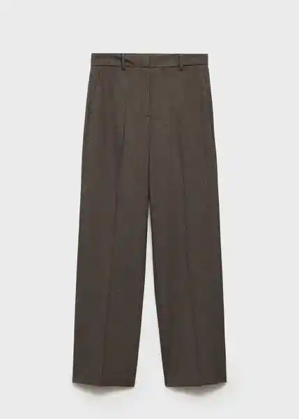 Pantalón Leo Marron Talla 38 Mujer Mango