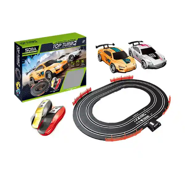 Faroplay Pista Ovalo de Carreras Con Carros Escala 1:43