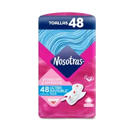 Nosotras Toallas Higiénicas Natural Ultra Invisible Tipo Tela