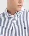 Camisa In Striped Mix Manga Larga Azul Medianoche S Chevignon