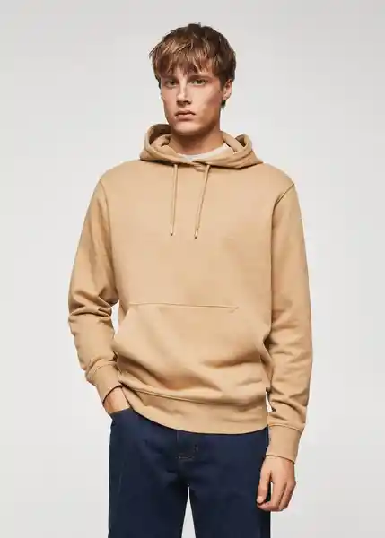 Buzo de Sudadera Bone Camel Talla XXL Hombre Mango