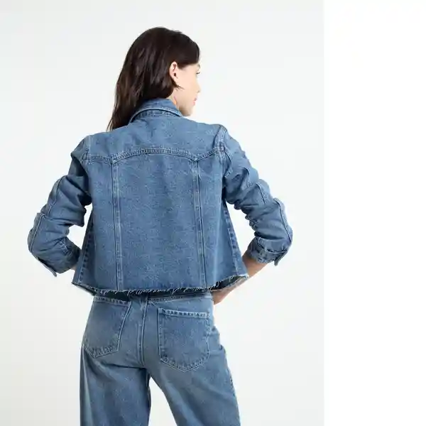 Chaqueta Maia Mujer Azul Indigo Medio Talla S 423E308 Naf Naf