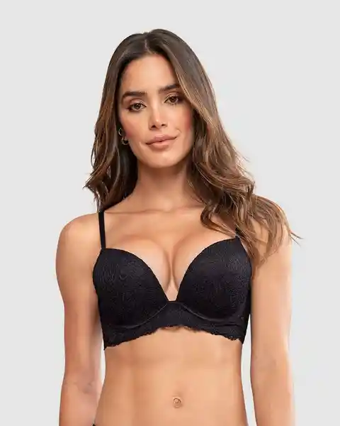 Lumar Brasier Doble Realce Para Mujer Color Negro Talla 36