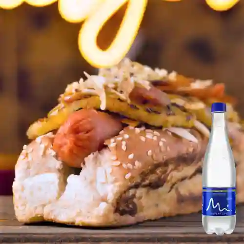 Combo Dog Hawaiano + Manantial Sin Gas 600ML