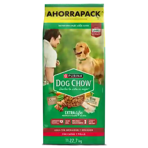 Comida para perro Dog Chow Adulto medianos y grandes x 22,7 kg (Pague 19,7 y Lleve 22,7kg)