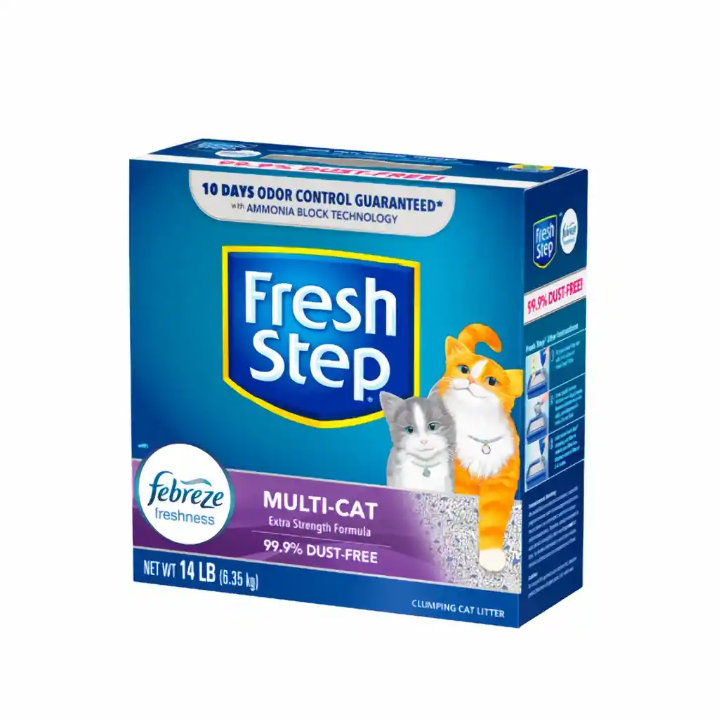 Fresh Step Antiolor Aglomerante 14 LB Con Febreze - Arena Gatos