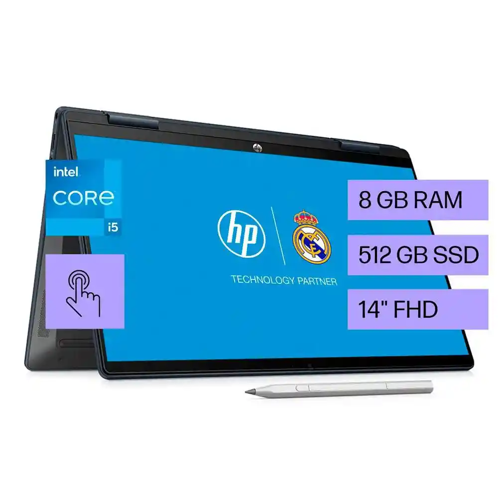 Computador Portatil X360 Hp Pavilion Intel Core I5 1335 u Ram 8 Gb 512 Gb Ssd 14ek1011la
