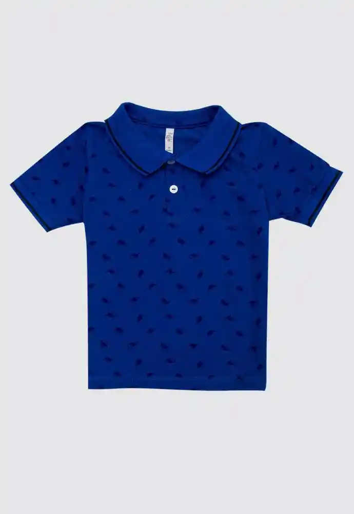Camiseta Polo 9/12meses - Azul