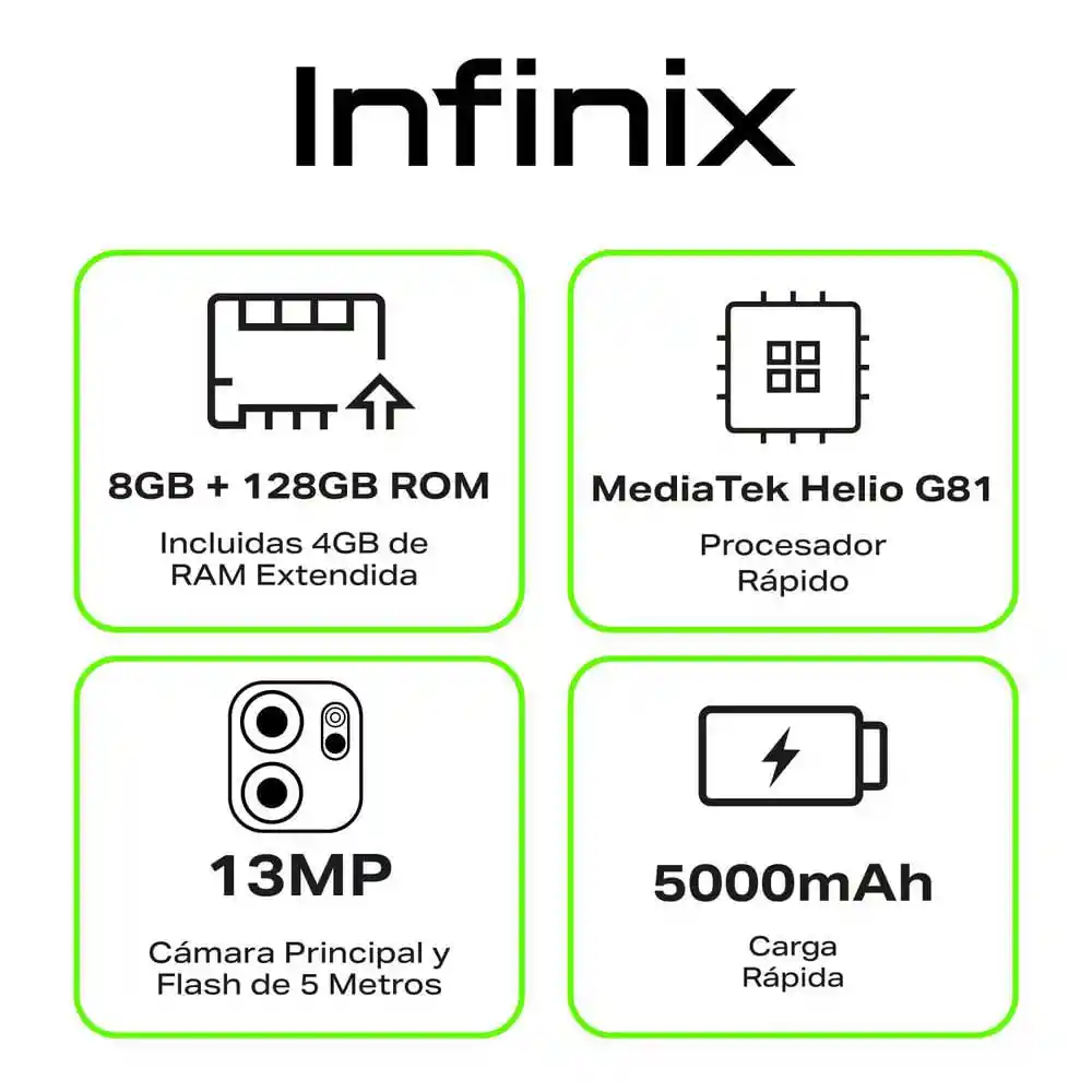 Celular Infinix Smart 9 128 Gb 3 Gb Ram Gris