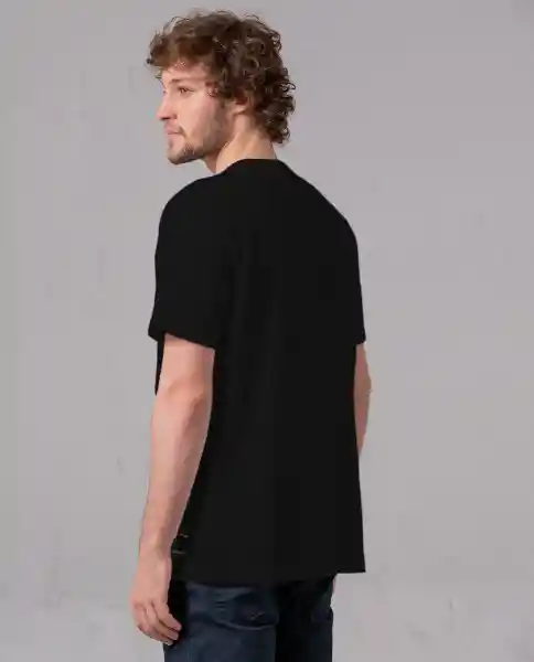 Camiseta Hombre Negro L 109F100_NEG194007 Rifle