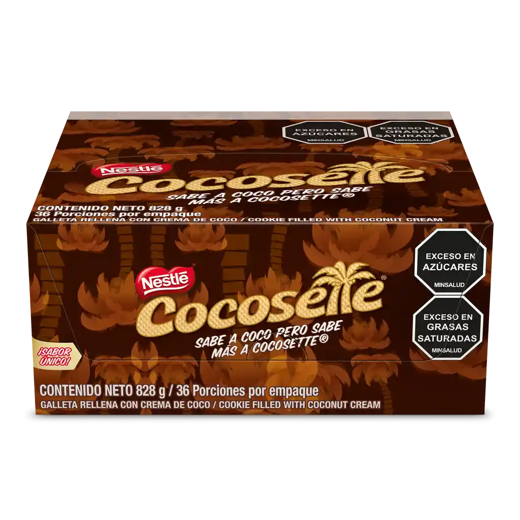 Galletas COCOSETTE Wafer rellenas con crema de coco 18 Unds x 828g