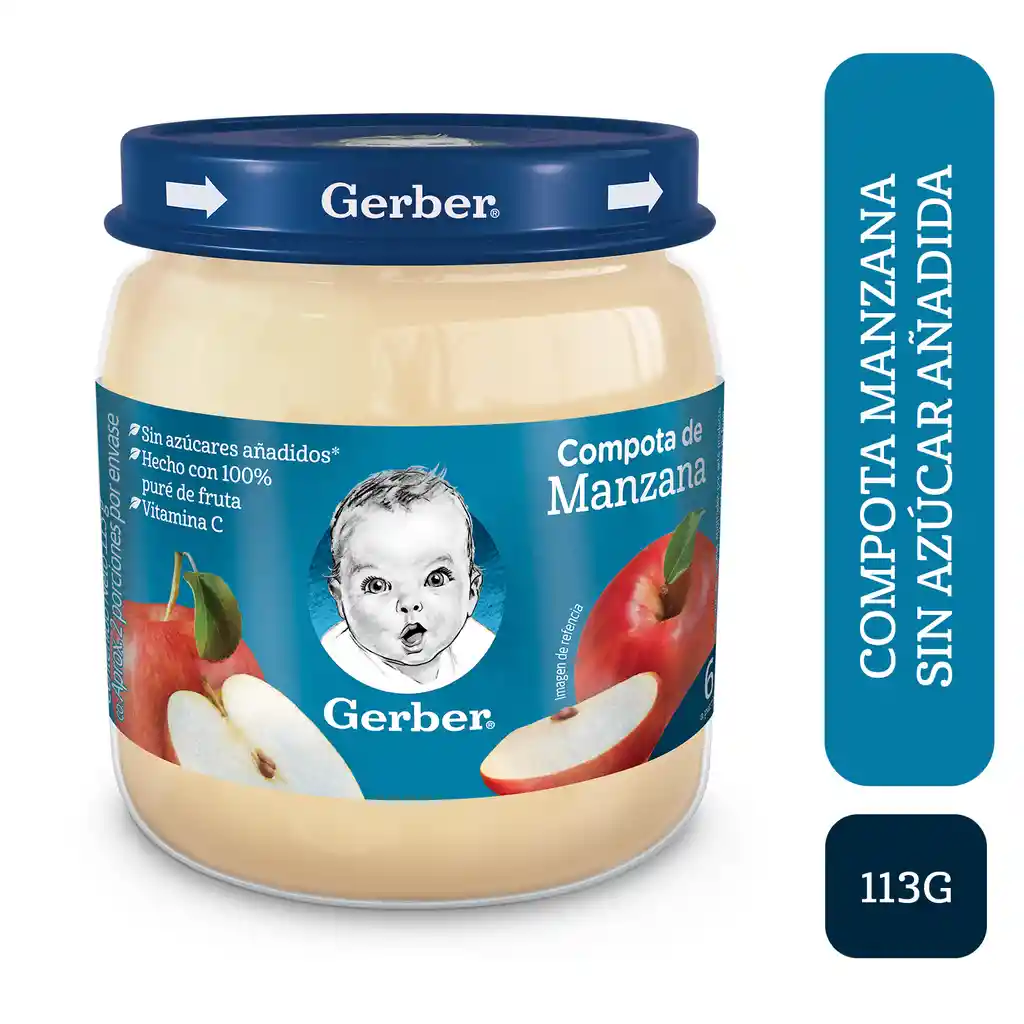 Compota GERBER de manzana x 113g