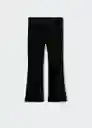 Pantalón Velveton Negro Talla 11 Niñas Mango