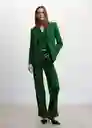 Blazer Americana Maca Verde Talla XL Mujer Mango