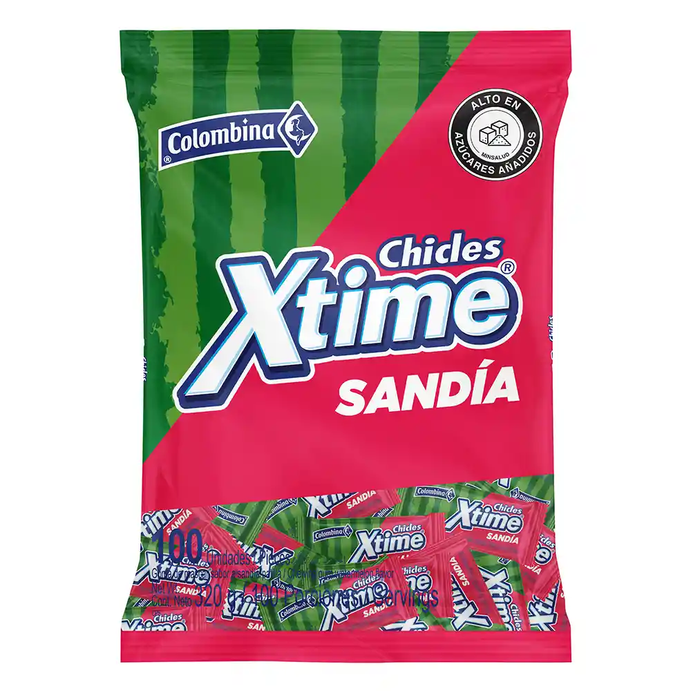 Chicle Xtime Sandia Colombina