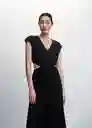 Vestido Maripaz Negro Talla XL Mujer Mango