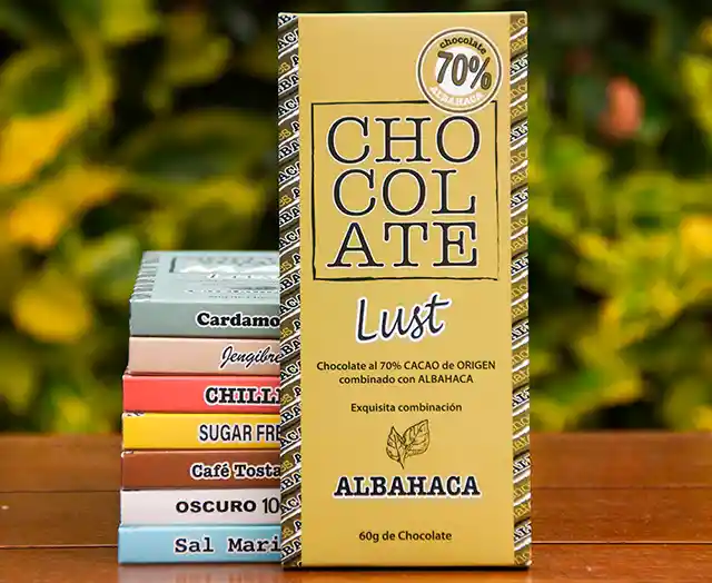 Lust Chocolate Albahaca Cacao de Origen 70%
