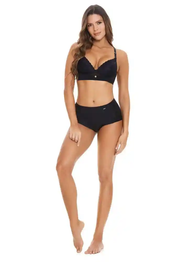 Brasier Prehormado Encaje 36-negro